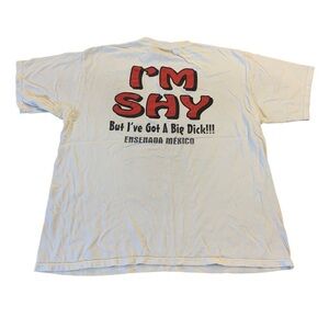 White Tee XL Tee, Men's Funny T-Shirt, Innappropriate Language, Joke, Red Black